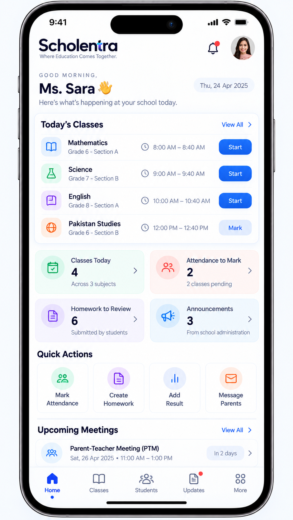 Teacher app