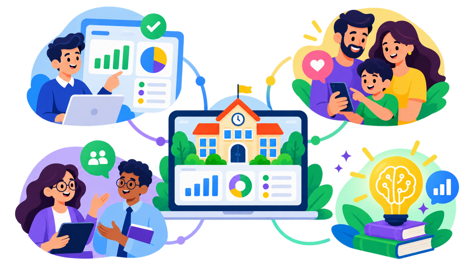 Scholentra education platform illustration
